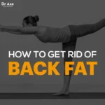 Woman performing yoga stretch to lose weight, illustrating how to get rid of back fat with exercise and healthy lifestyle tips